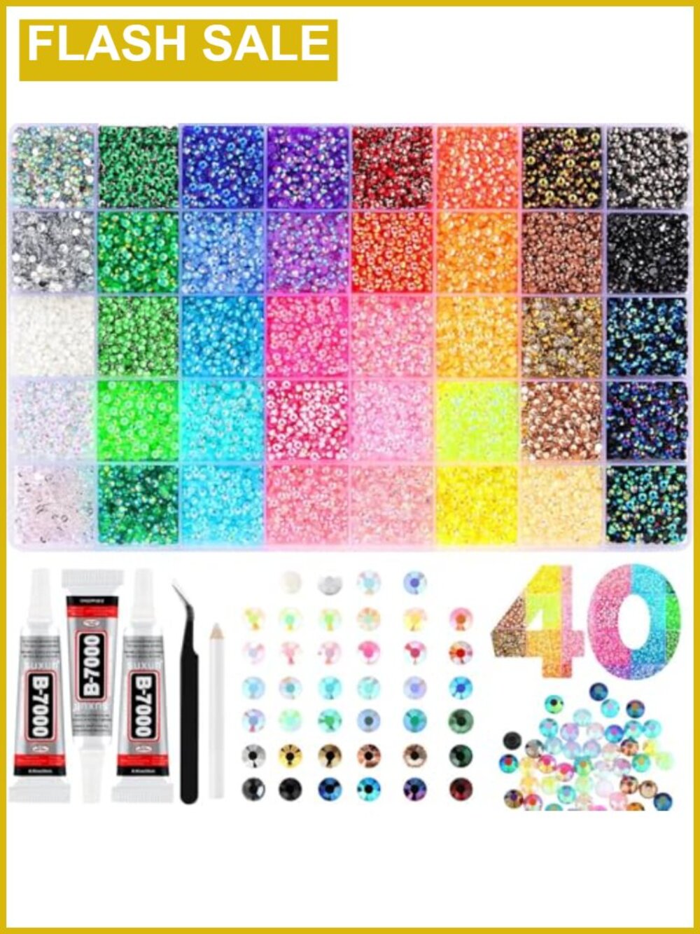 Resin Jelly Rhinestones 3mm 32000 Pcs with B7000 Glue for Crafts